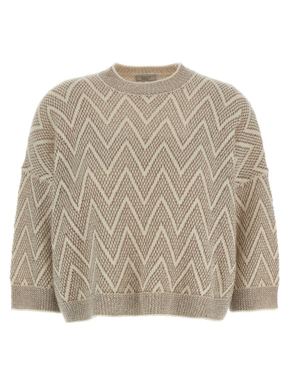 Zigzag crop sweater Sweater, cardigans