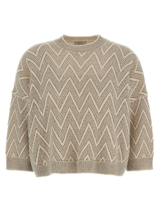 Zigzag crop sweater Sweater, cardigans