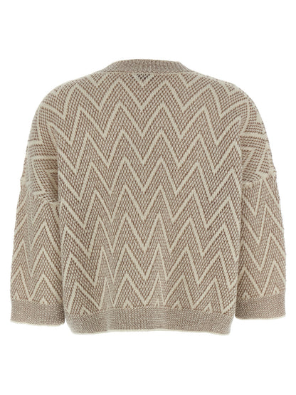 Zigzag crop sweater Sweater, cardigans