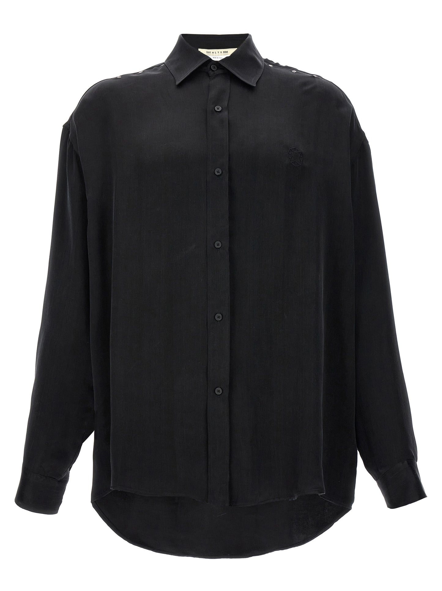 Logo embroidery cupro shirt Shirt, blouse