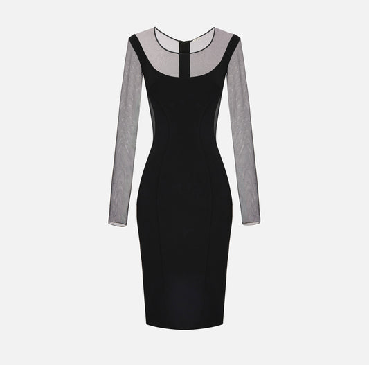 Elisabetta Franchi Abito longuette tulle