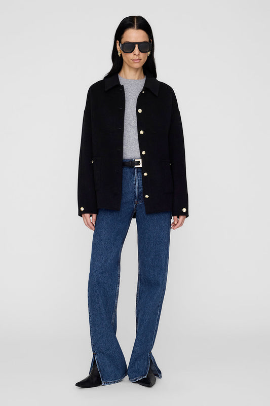Anine Bing Luca jacket - black cashmere blend