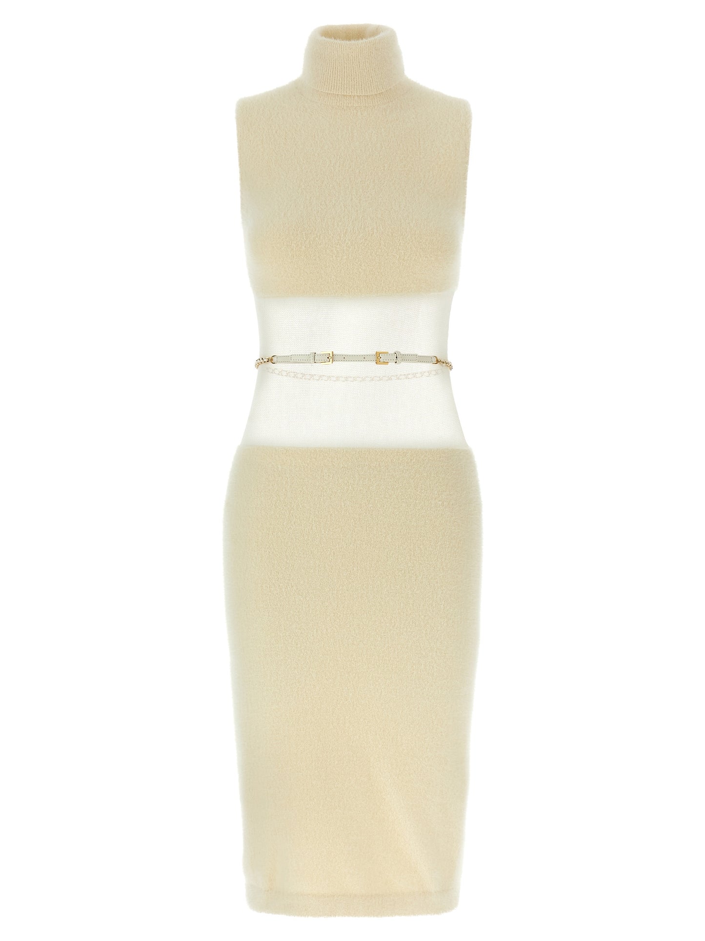 Gauze insert dress Dresses