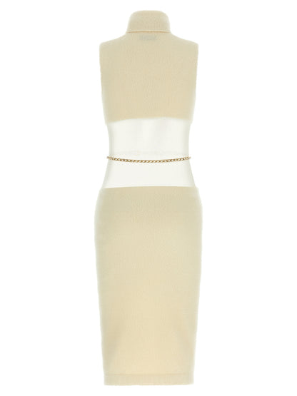 Gauze insert dress Dresses
