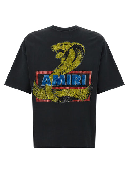 'Amiri Crystal Cobra' T-shirt T-shirt