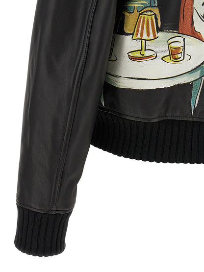 'Bar Scene' bomber jacket Down jacket, Parka, Casual jackets