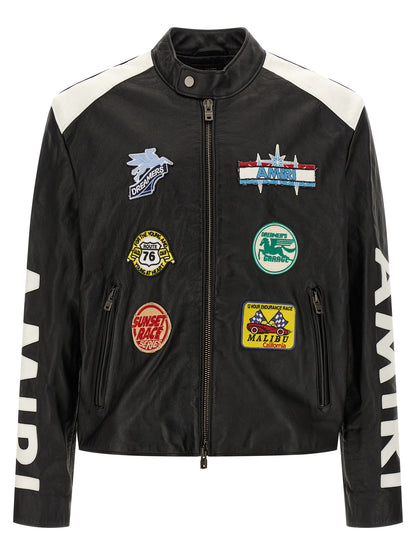 'Amiri Patch Racer' jacket Down jacket, Parka, Casual jackets