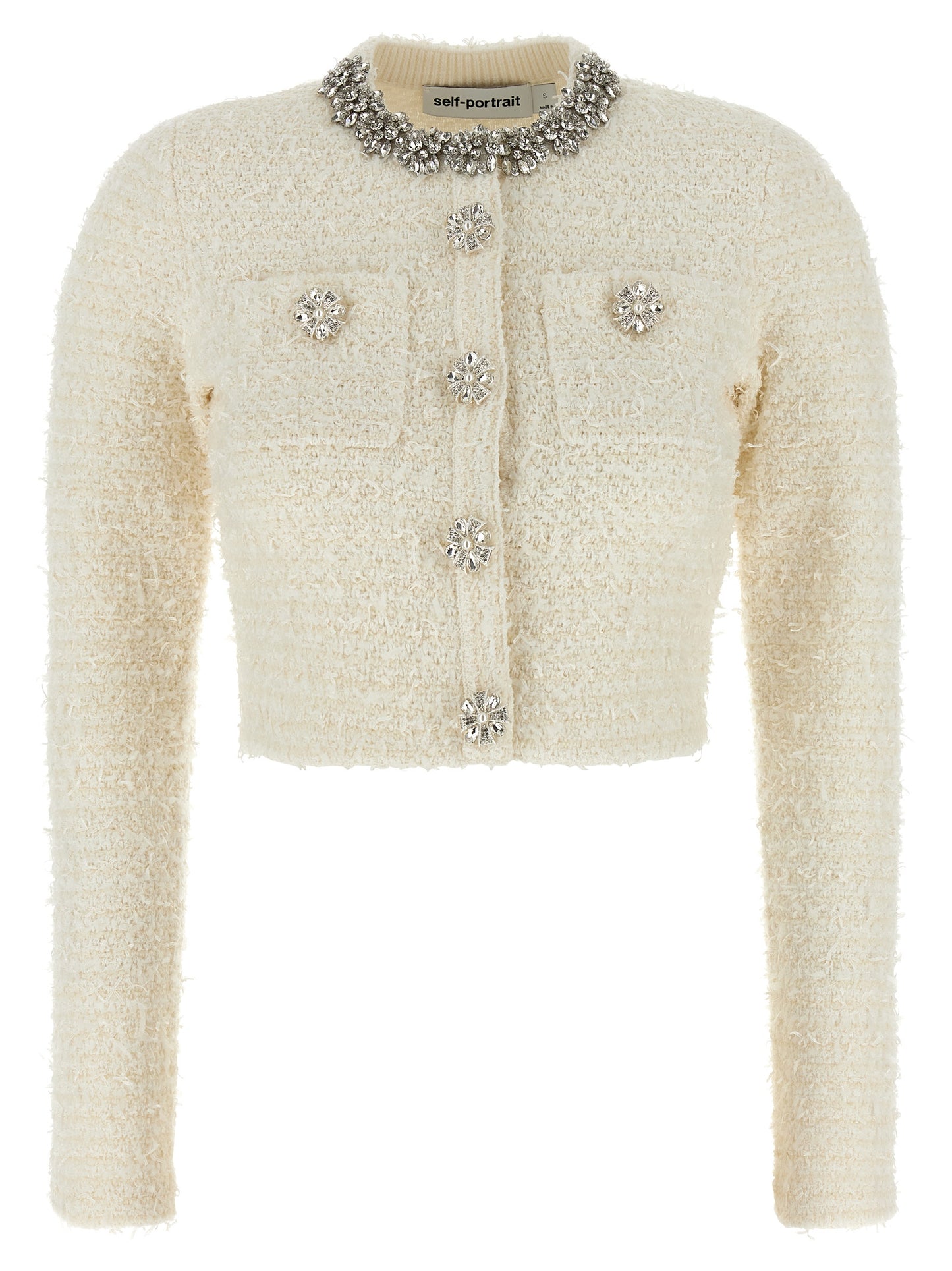 'Cream Textured Knit' cardigan Sweater, cardigans