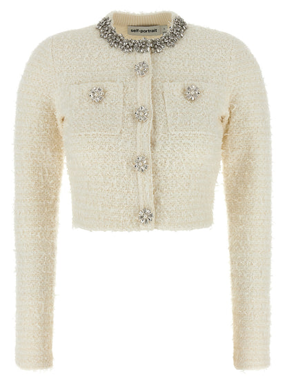'Cream Textured Knit' cardigan Sweater, cardigans