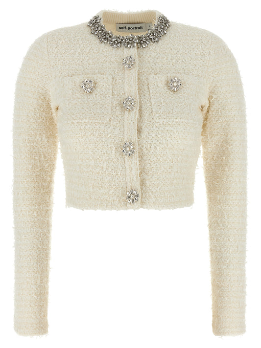 'Cream Textured Knit' cardigan Sweater, cardigans