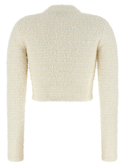 'Cream Textured Knit' cardigan Sweater, cardigans