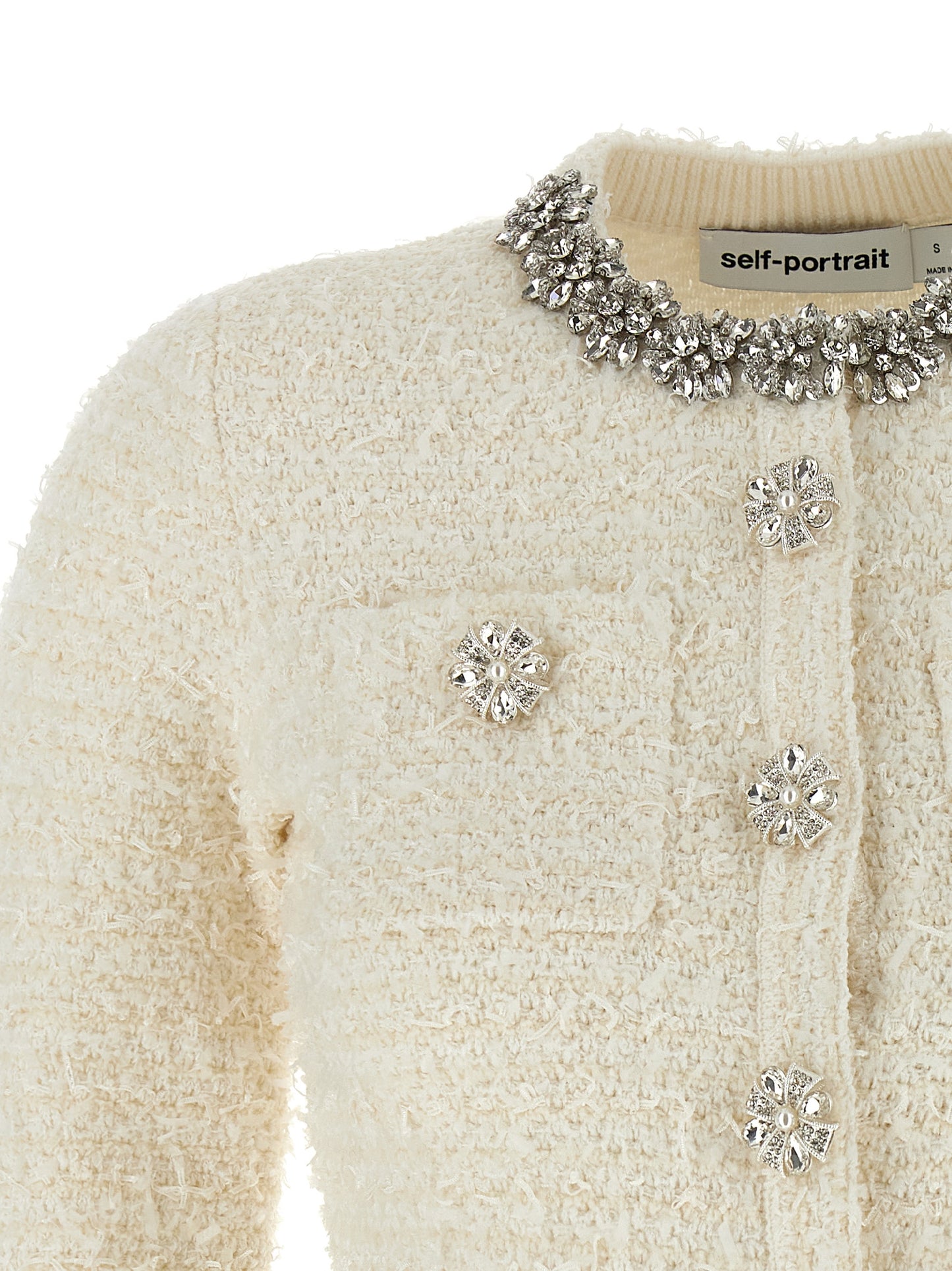 'Cream Textured Knit' cardigan Sweater, cardigans