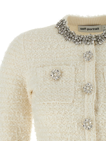 'Cream Textured Knit' cardigan Sweater, cardigans