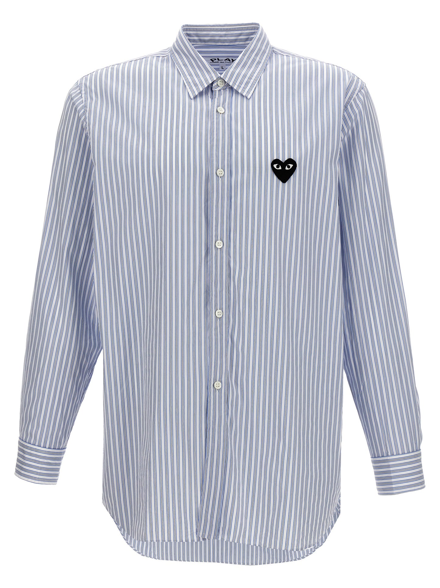 Logo patch striped shirt Shirt, blouse