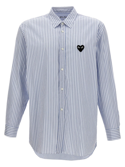 Logo patch striped shirt Shirt, blouse