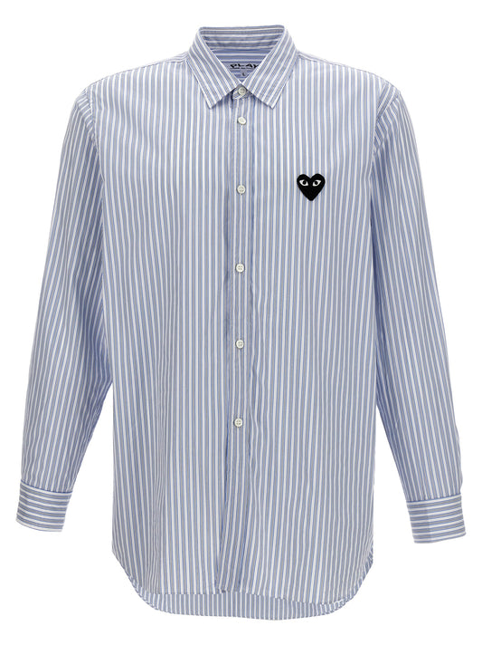 Logo patch striped shirt Shirt, blouse
