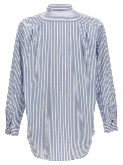 Logo patch striped shirt Shirt, blouse