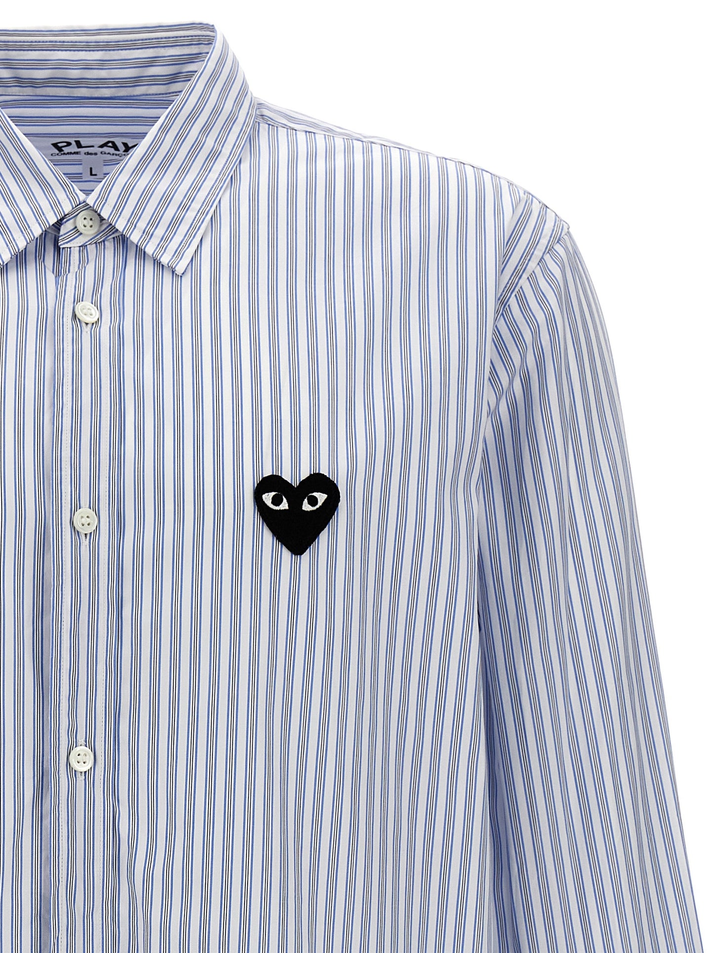 Logo patch striped shirt Shirt, blouse