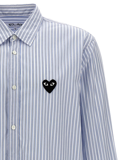 Logo patch striped shirt Shirt, blouse