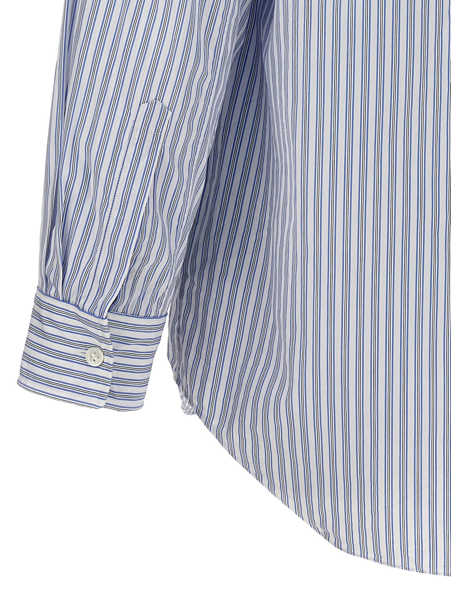 Logo patch striped shirt Shirt, blouse