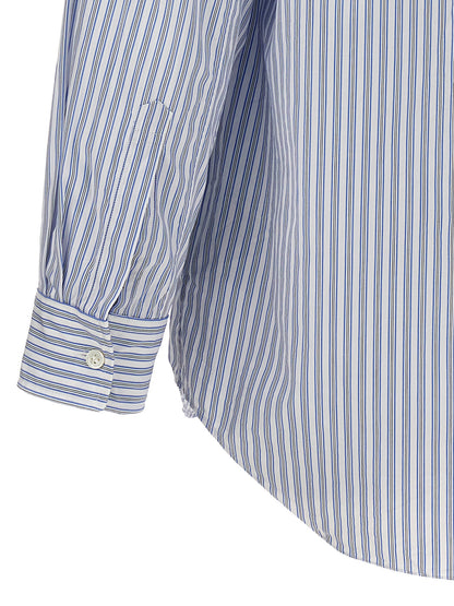 Logo patch striped shirt Shirt, blouse