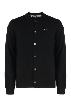 Comme des Garçons PLAY Cardigan in wool with logo