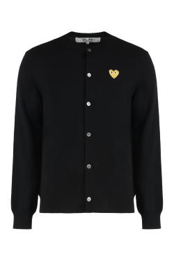 Comme des Garçons PLAY Cardigan in wool with logo
