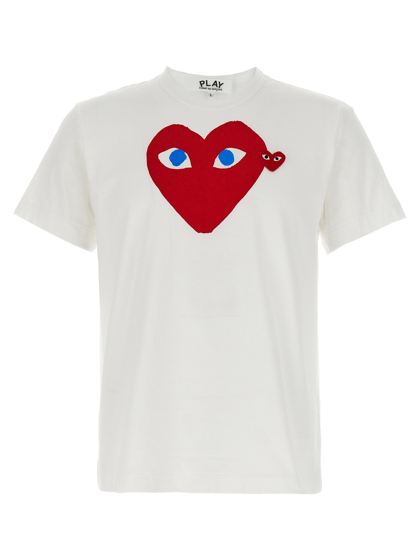 Printed T-shirt and logo patch T-shirt