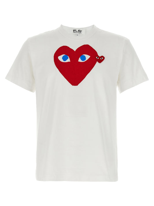 Printed T-shirt and logo patch T-shirt