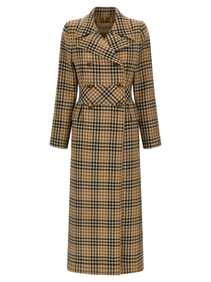 Valentino Garavani Houndstooth Wool coat Coats, trench coats