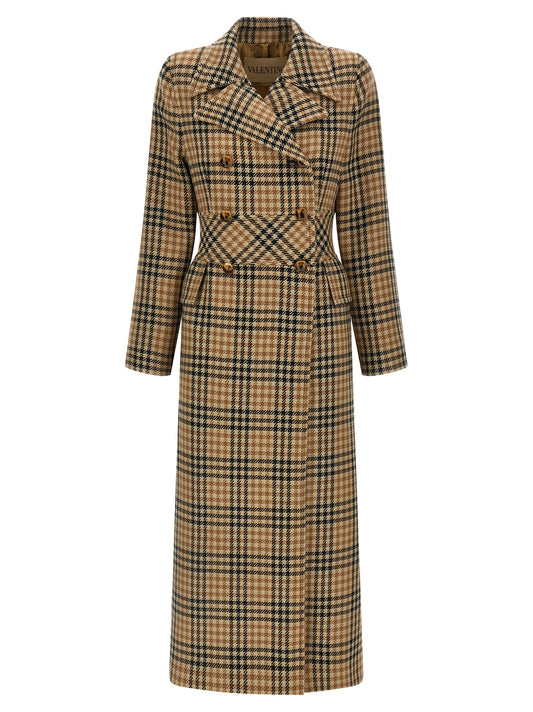Valentino Garavani Houndstooth Wool coat Coats, trench coats