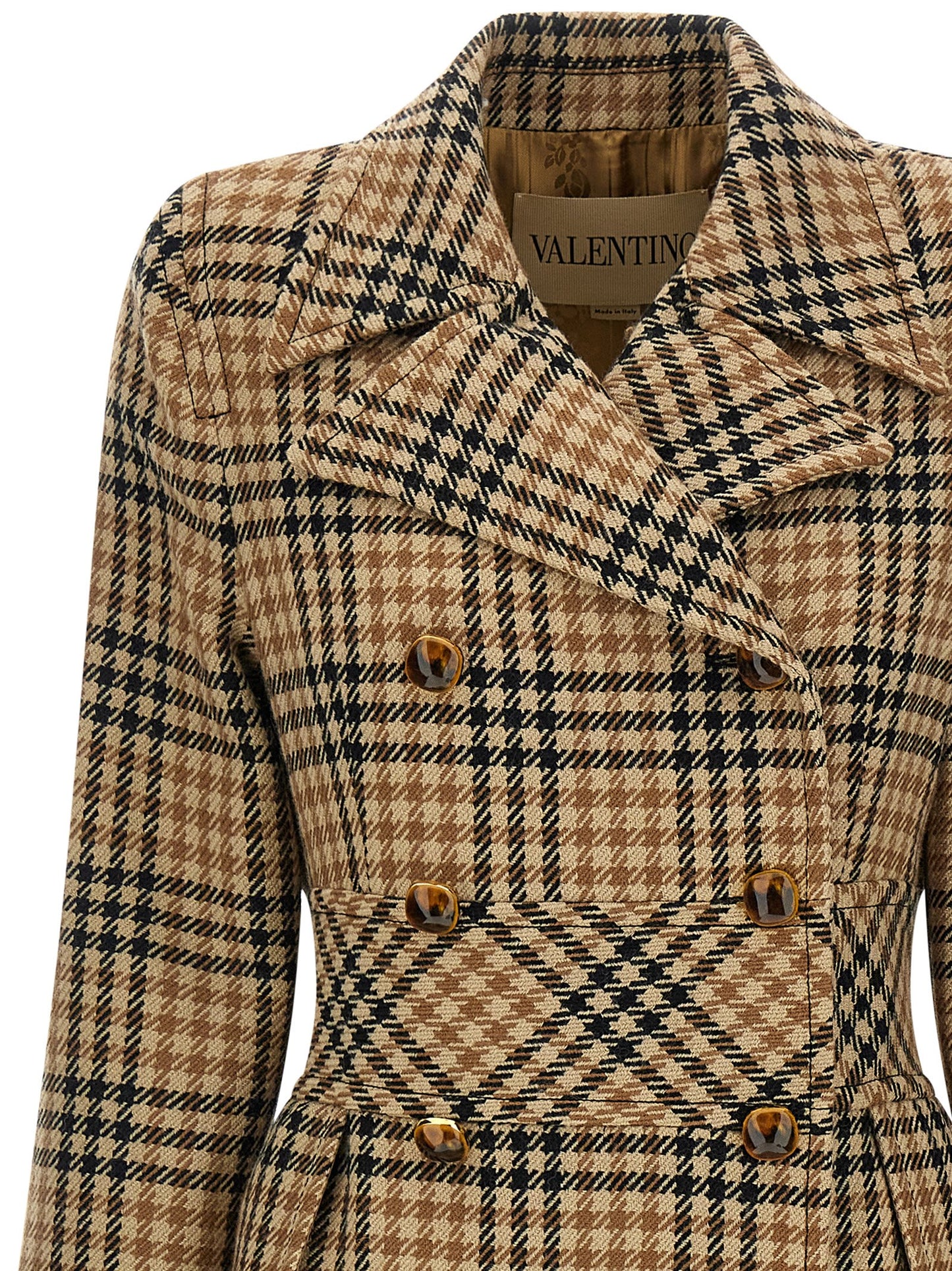 Valentino Garavani Houndstooth Wool coat Coats, trench coats