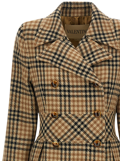 Valentino Garavani Houndstooth Wool coat Coats, trench coats