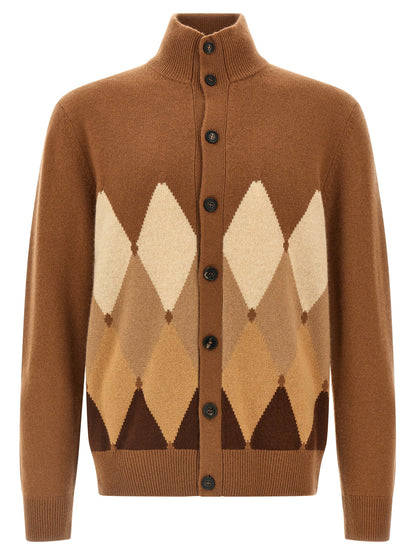 Cardigan Argyle Sweater, cardigans