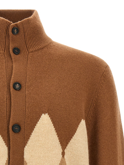 Cardigan Argyle Sweater, cardigans