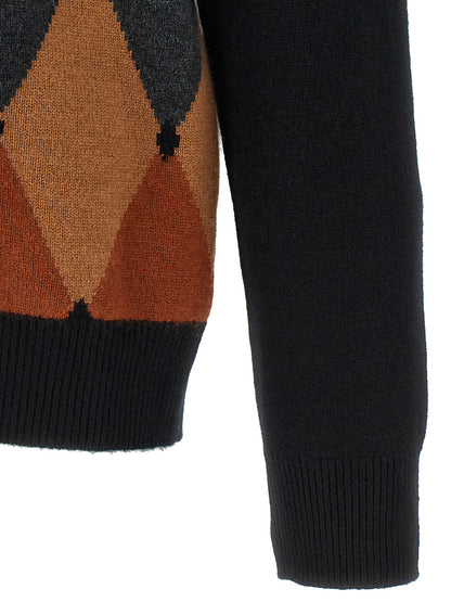 Cardigan Argyle Sweater, cardigans