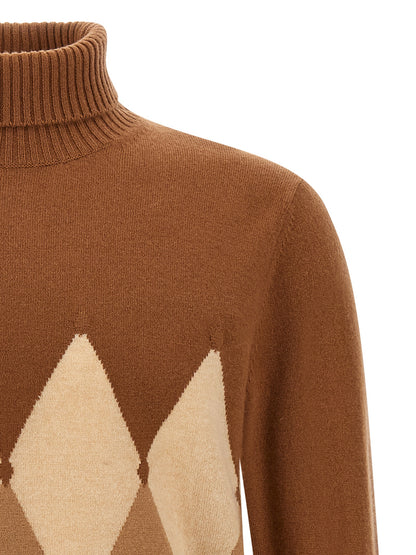 Argyle turtleneck Sweater, cardigans