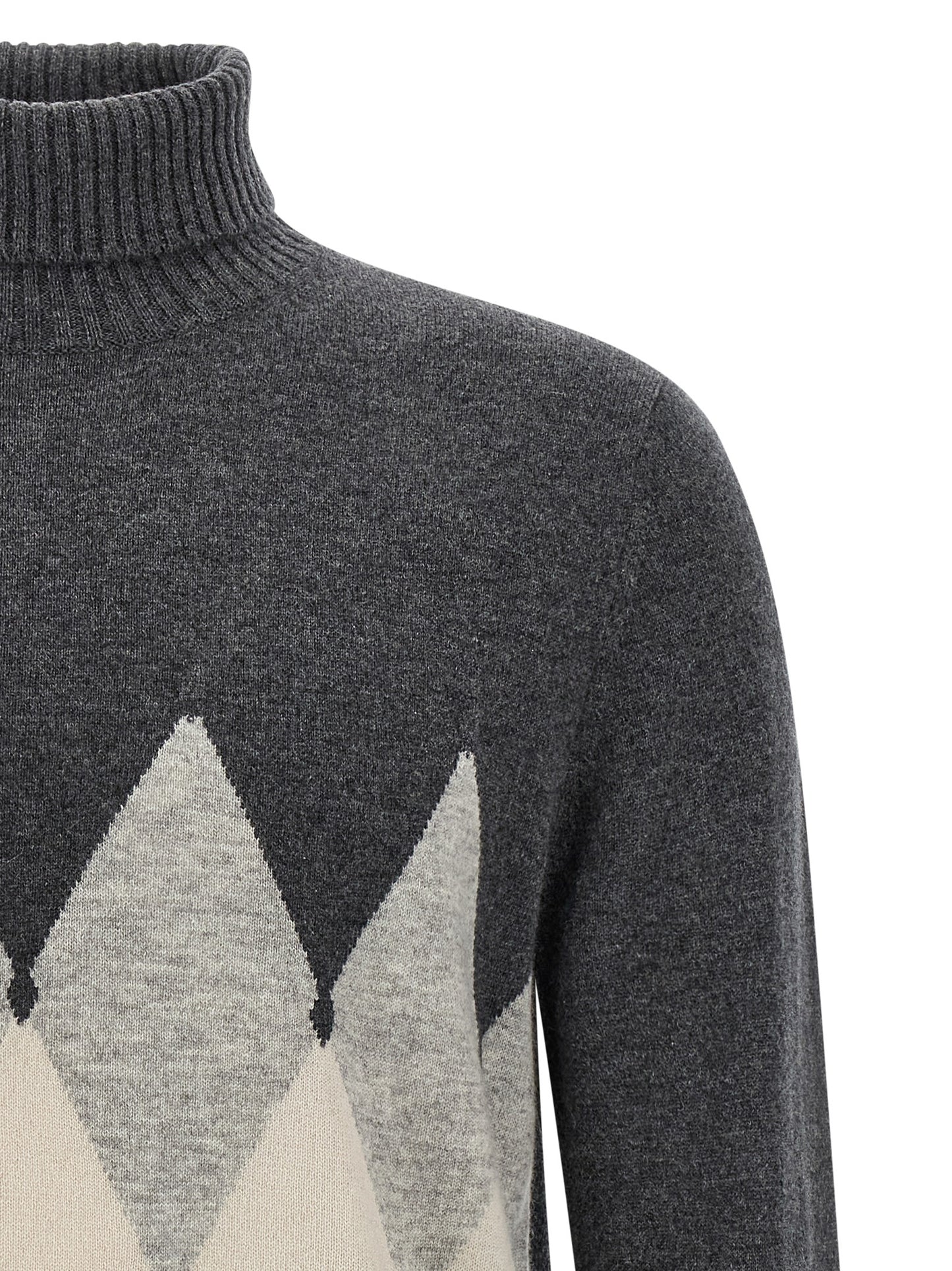 Argyle turtleneck Sweater, cardigans