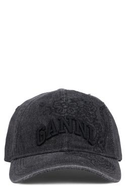 GANNI Cap with visor with embroidery