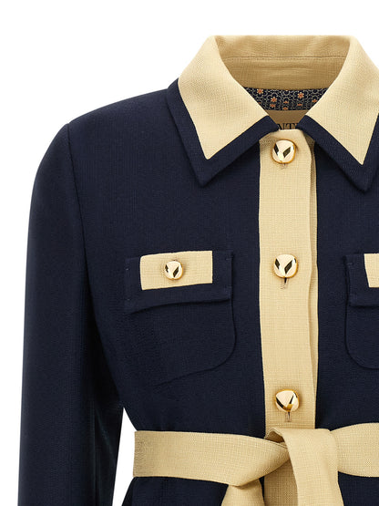Valentino Garavani belted caban Down jacket, Parka, Casual jackets