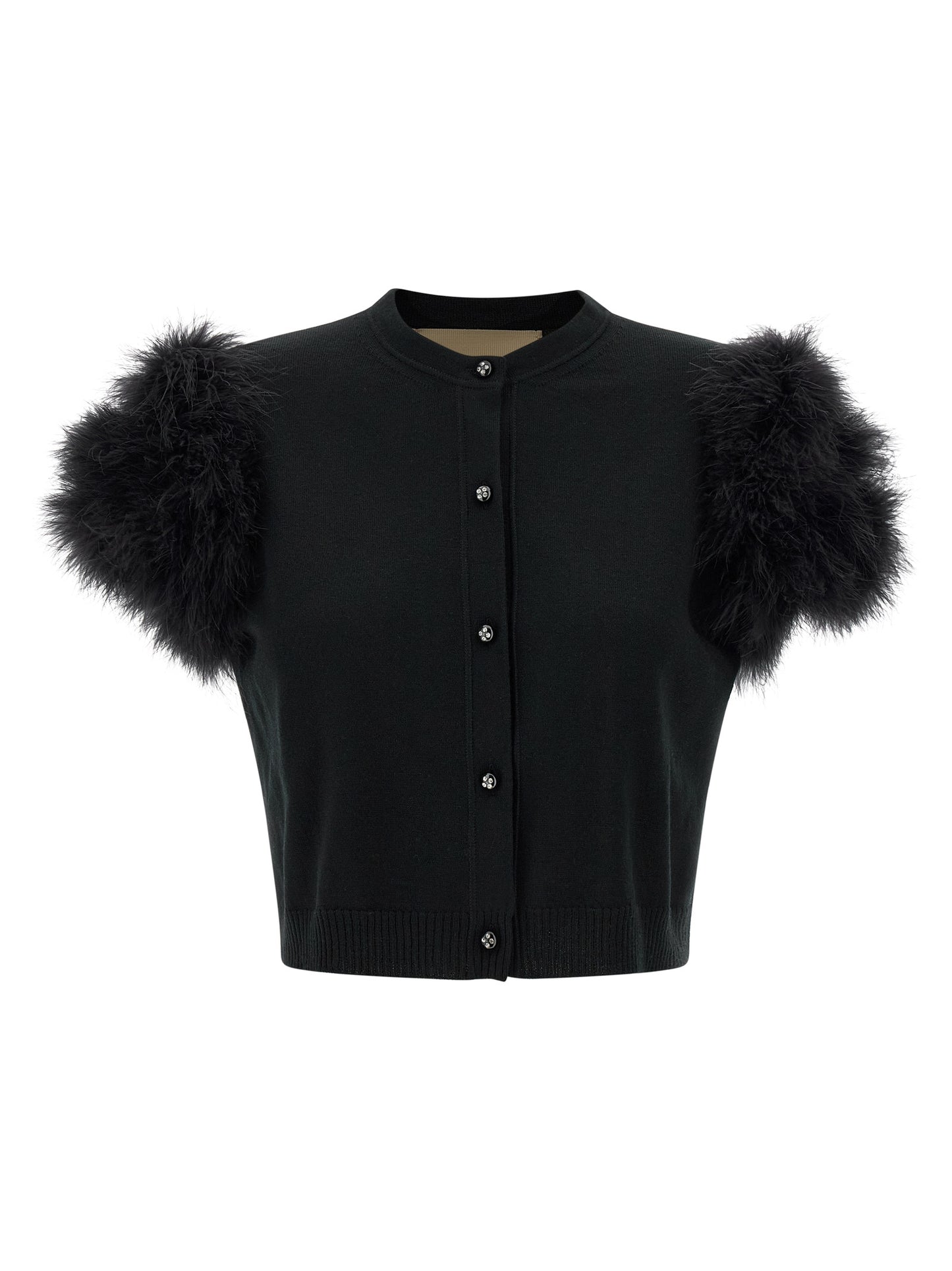 Valentino Garavani feathered knit cardigan Sweater, cardigans