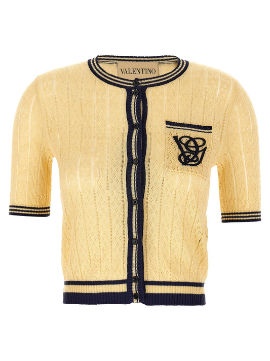 Valentino Garavani VG embroidery cardigan Sweater, cardigans