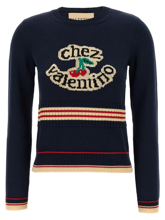 Valentino Garavani 'Chez Valentino' Jersey Sweater, cardigans