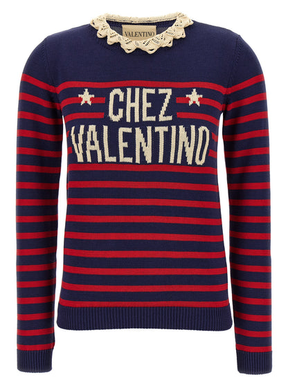 Valentino Garavani 'Chez Valentino' Jersey Sweater, cardigans