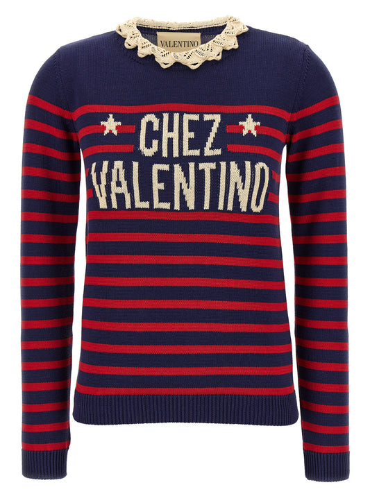 Valentino Garavani 'Chez Valentino' Jersey Sweater, cardigans