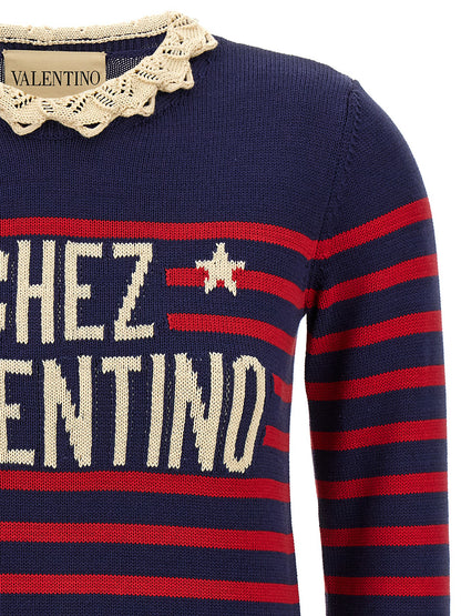 Valentino Garavani 'Chez Valentino' Jersey Sweater, cardigans