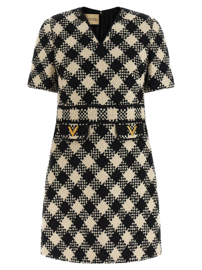 Valentino Garavani Damier Tweed dress Dresses