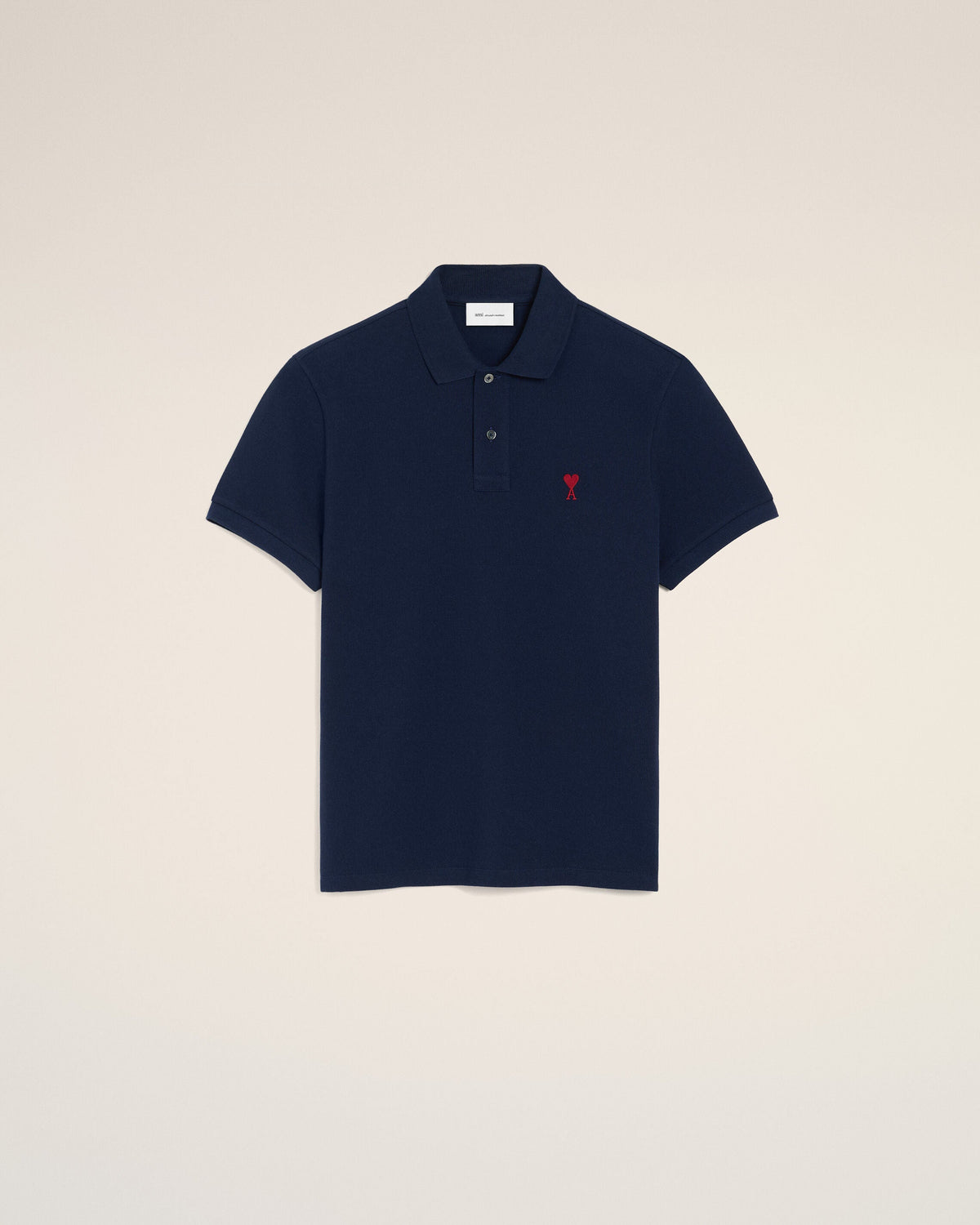 AMI PARIS Cotton polo with short sleeves