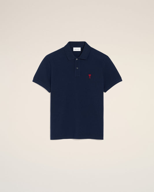 AMI PARIS Cotton polo with short sleeves