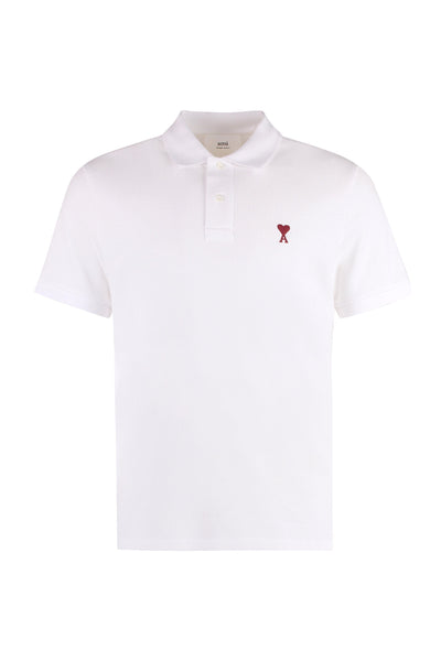 AMI PARIS Cotton-piqué polo shirt